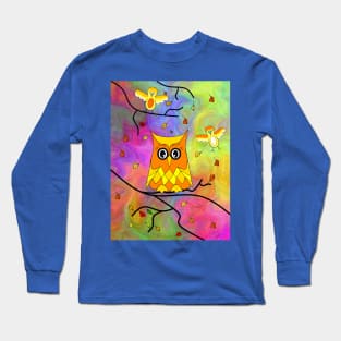 PSYCHEDELIC Autumn Owl Long Sleeve T-Shirt